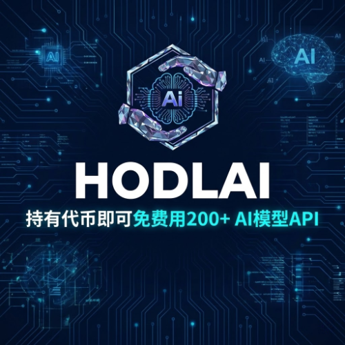 HodlAI：持有代币即可免费用200+ AI模型API
