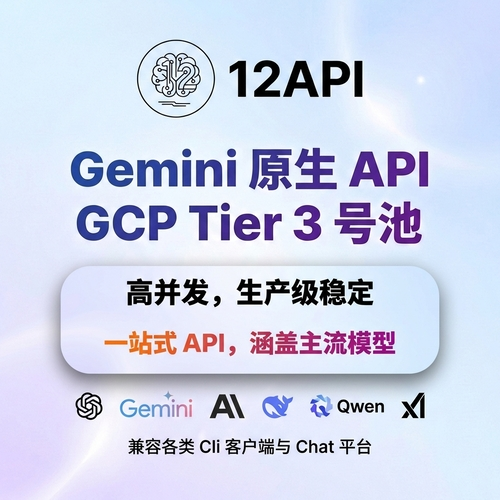 12API—稳定高速 Gemini API 中转服务